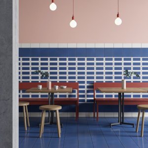 Πλακάκι 20,5×20,5 με το μοτίβο Double Blue από τη Mattonelle Margherita