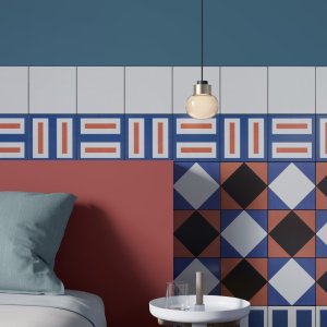 Double Red: σχέδιο της Nathalie Du Pasquier για τη Mattonelle Margherita