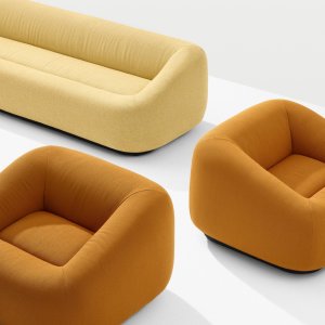 Καναπές Aom της Arper σε lounge γραφείου