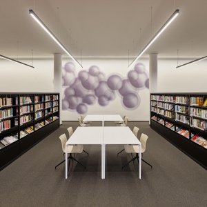 Έκδοση Office του τραπεζιού Nuur με δύο οπές καλωδίων