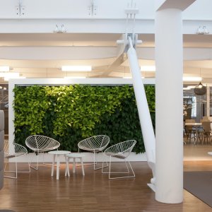 Καρέκλα Leaf της Arper μπροστά σε γραφείο home office