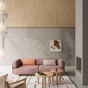 Σκαμπό και ανάκλιντρο Shaal μαζί σε οικιακό lounge