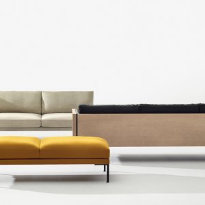 Αρθρωτός καναπές Steeve της Arper σε χώρο lounge