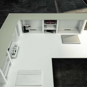 Ρεσεψιόν Lux σε γκρι τιτανίου με μέτωπο h 90