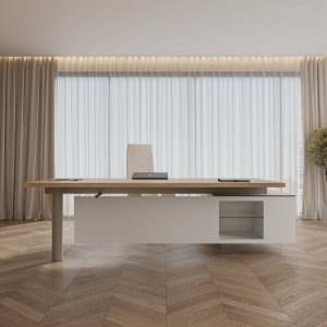 Μοντέρνο γραφείο διευθυντή Cloud της Codutti με επιφάνεια από σκληρυμένο γυαλί