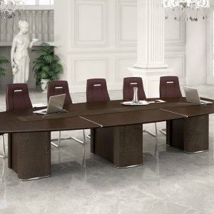Τραπεζάκι AlfaOmega 120 × 70 cm με γυάλινη επιφάνεια και δερμάτινα πόδια