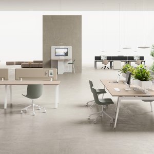 Bench E-Place με κεντρική ράγα καλωδίων από αλουμίνιο