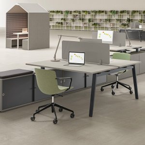 Στρογγυλό τραπέζι E-Place Ø 120 σε κολόνα με βάση 55 cm