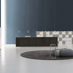 Qubo της DVO Office, ευθύγραμμη μονάδα 166 cm με top υποδοχής