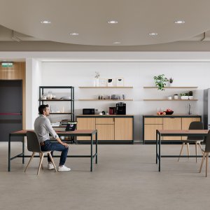 Αλουμίνιο Verde Giada σε kitchenette Fluido από τη Martex