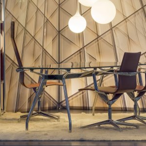 Kuna Chair σε σκούρο καφέ δέρμα