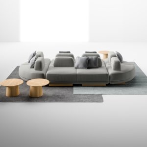 Πλάτη-καναπές σε σχήμα Π πάνω σε κάθισμα LaCividina Node+