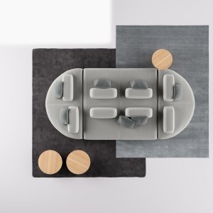 Ελεύθερη επενδυμένη πλάτη Node+ σε κάθισμα σαλονιού