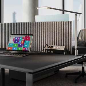 Τραπέζι team H 105 5th Element με χρωμιωμένη δοκό υποποδίου