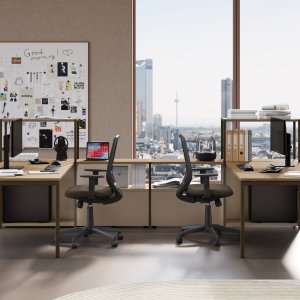 Open space στην Αθήνα εξοπλισμένο με θέσεις εργασίας Sigma της Las Mobili