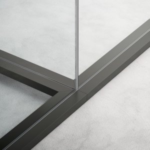 Χώρισμα M3 με λεπτούς ορθοστάτες και μονό τζάμι