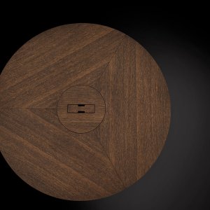 Γωνια συζητησης με στρογγυλο τραπεζι Metar 120 cm