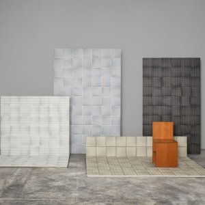 Τοίχος χώρου διαλείμματος σε Aurore Light Green Grid L