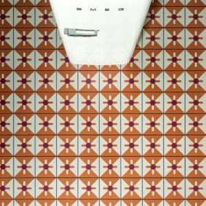 Μισό πλακάκι Parallel Orange 10,1×20,5 από τη συλλογή Mattonelle Margherita