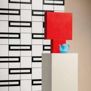 Μοτίβο Rhombus Black της συλλογής Mattonelle Margherita σε γρανιτοπλακάκι Mutina