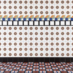 Πλακάκι 20,5×20,5 με το μοτίβο Spring Terracotta από τη Mattonelle Margherita