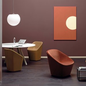 Στρογγυλό Arki-Table ARK/2 σε χαλύβδινο σταυρό