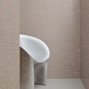 Ψηφιδωτό Botanica Grey Matt σε τοίχο