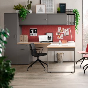 Τραπεζοειδές τραπέζι συσκέψεων Pigreco με δύο βάθη